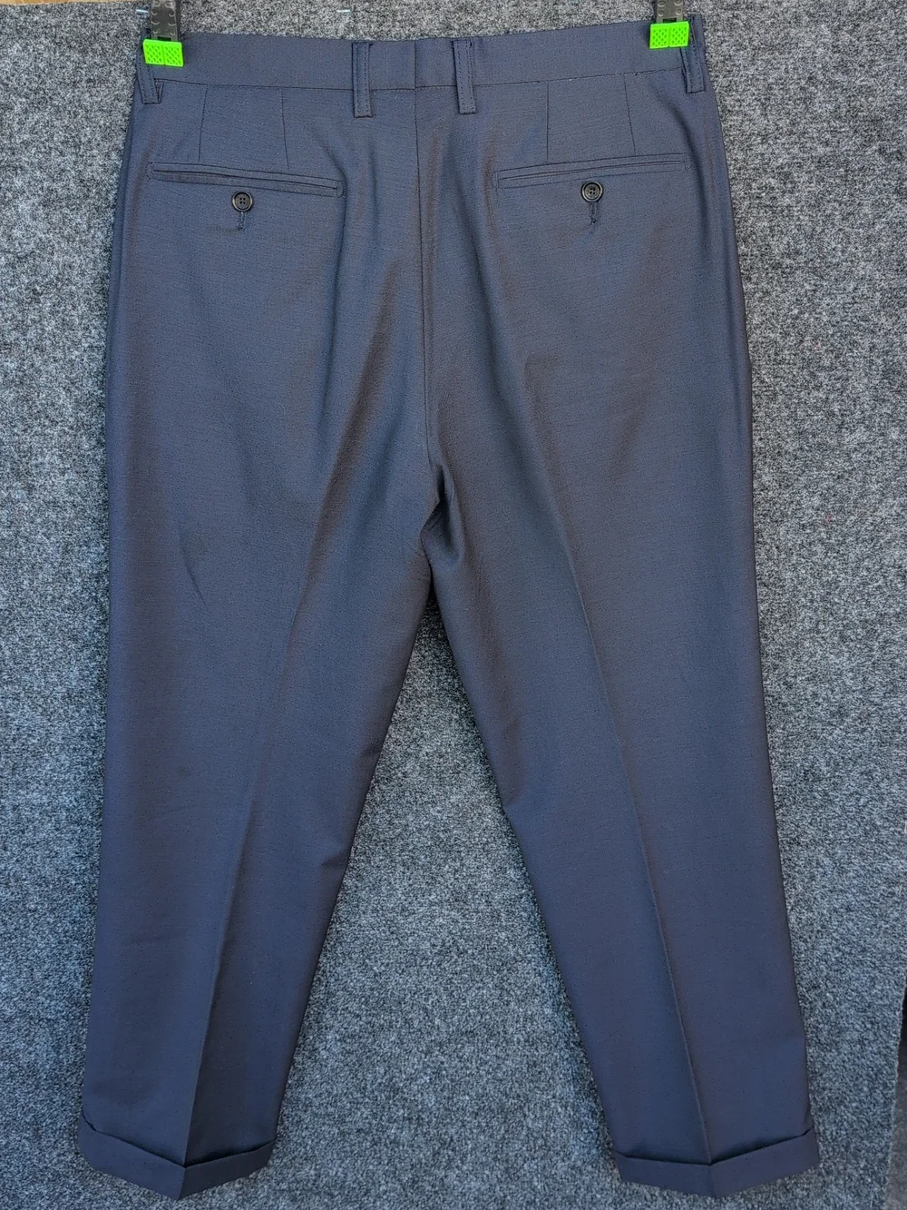 Vtg Etro Milano Dress Pants Mens 48 Blue Pleated Wool Twill Trousers Italy 34x28